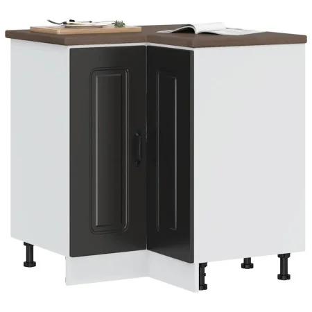 Mueble bajo esquinero de cocina Kalmar madera ingeniería negra de , Armarios de cocina - Ref: Foro24-853508, Precio: 104,99 €...