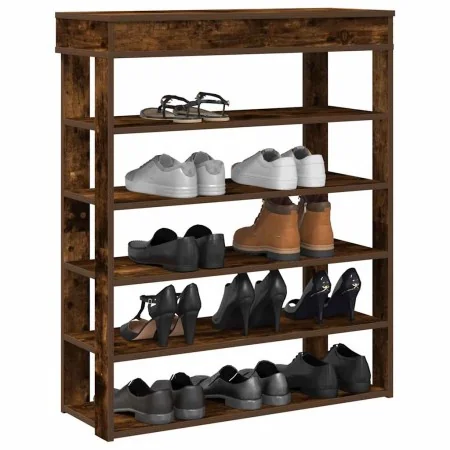 Mueble zapatero madera de ingeniería roble ahumado 80x30x98 cm von , Schuhregale und Schuhorganisatoren - Ref: Foro24-859936,...
