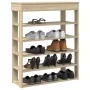 Mueble zapatero madera de ingeniería roble sonoma 80x30x98 cm de , Zapateros y organizadores de calzado - Ref: Foro24-859934,...