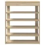 Mueble zapatero madera de ingeniería roble sonoma 80x30x98 cm de , Zapateros y organizadores de calzado - Ref: Foro24-859934,...