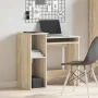 Escritorio con estantes contrachapada color roble 84x40x78 cm by , Desks - Ref: Foro24-860447, Price: 77,02 €, Discount: %