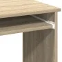 Escritorio con estantes contrachapada color roble 84x40x78 cm by , Desks - Ref: Foro24-860447, Price: 77,02 €, Discount: %