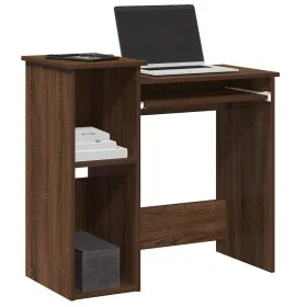 Escritorio con estantes contrachapada marrón roble 84x40x78 cm von , Schreibtische - Ref: Foro24-860451, Preis: 68,07 €, Raba...
