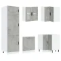 Mueble cocina Porto gris hormigón 14 pzas madera contrachapada de , Armarios de cocina - Ref: Foro24-3314995, Precio: 1,00 €,...