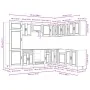 Mueble cocina Porto gris hormigón 14 pzas madera contrachapada de , Armarios de cocina - Ref: Foro24-3314995, Precio: 1,00 €,...