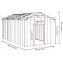 Caseta para perros con techo acero galvanizado 114x202x101 cm von , Hundehütten - Ref: Foro24-4100921, Preis: 198,56 €, Rabat...