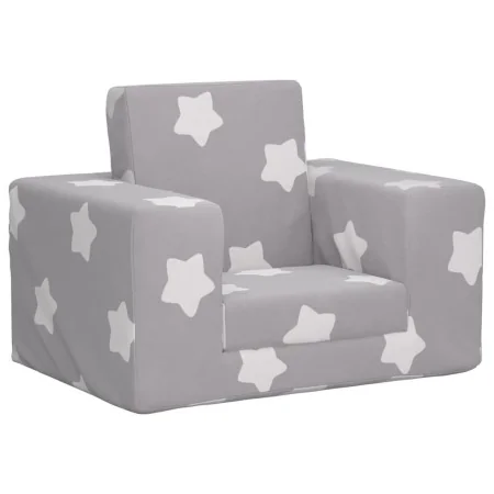 Sofá cama infantil felpa suave gris claro con estrellas by , Baby and Toddler Furniture - Ref: Foro24-4104784, Price: 38,56 €...