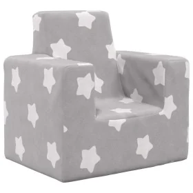 Sofá para niños felpa suave gris claro con estrellas von , Baby- und Kleinkindmöbel - Ref: Foro24-4104790, Preis: 35,70 €, Ra...