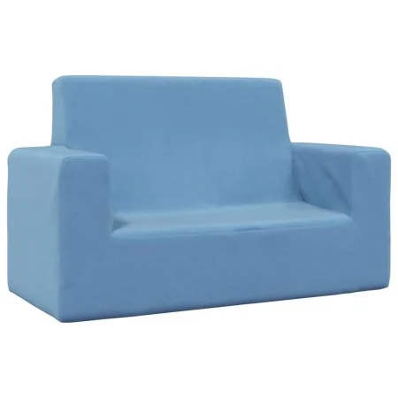 Sofá para niños de 2 plazas de felpa suave azul by , Baby and Toddler Furniture - Ref: Foro24-4104800, Price: 46,63 €, Discou...