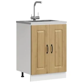 Mueble bajo para fregadero Kalmar roble artesanal 60x46x81,5 cm by , Kitchen cabinets - Ref: Foro24-853446, Price: 83,24 €, D...