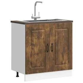 Mueble bajo para fregadero Kalmar roble ahumado 80x46x81,5 cm von , Küchenschränke - Ref: Foro24-853452, Preis: 75,13 €, Raba...