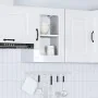 Armario pared cocina puerta cristal Kalmar blanca alto brillo by , Kitchen cabinets - Ref: Foro24-853529, Price: 64,07 €, Dis...