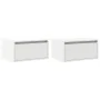 Mesitas de noche de pared con luces LED 2 unidades blanco de , Muebles TV - Ref: Foro24-860212, Precio: 91,40 €, Descuento: %
