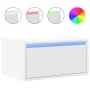 Mesitas de noche de pared con luces LED 2 unidades blanco de , Muebles TV - Ref: Foro24-860212, Precio: 91,40 €, Descuento: %