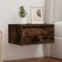 Mesita de noche de pared con luces LED roble ahumado de , Muebles TV - Ref: Foro24-860219, Precio: 53,39 €, Descuento: %