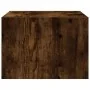 Mesita de noche de pared con luces LED roble ahumado de , Muebles TV - Ref: Foro24-860219, Precio: 53,39 €, Descuento: %