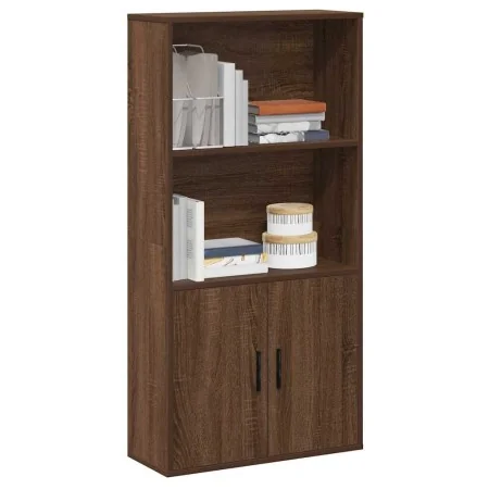 Estantería de madera de ingeniería marrón roble 60x24x120 cm de , Librerías y estanterías - Ref: Foro24-860424, Precio: 69,73...