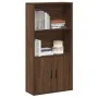Estantería de madera de ingeniería marrón roble 60x24x120 cm de , Librerías y estanterías - Ref: Foro24-860424, Precio: 69,73...
