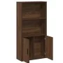 Estantería de madera de ingeniería marrón roble 60x24x120 cm de , Librerías y estanterías - Ref: Foro24-860424, Precio: 69,73...