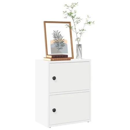 Estantería de madera de ingeniería blanca 40x24x52 cm by , Bookcases and shelves - Ref: Foro24-860355, Price: 42,16 €, Discou...
