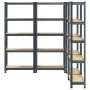 Estante almacenaje 5 niveles 4 uds acero y madera contrachapada by , Industrial shelving - Ref: Foro24-3307589, Price: 133,89...