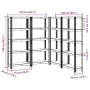 Estante almacenaje 5 niveles 4 uds acero y madera contrachapada by , Industrial shelving - Ref: Foro24-3307589, Price: 133,89...