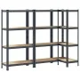Estante almacenaje 4 niveles 3 uds acero y madera contrachapada von , Industrieregale - Ref: Foro24-3307582, Preis: 104,41 €,...