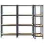 Estante almacenaje 4 niveles 3 uds acero y madera contrachapada von , Industrieregale - Ref: Foro24-3307582, Preis: 104,41 €,...