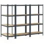 Estante almacenaje 4 niveles 3 uds acero y madera contrachapada von , Industrieregale - Ref: Foro24-3307582, Preis: 104,41 €,...