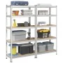 Estanterías resistentes 5 niveles 2 uds contrachapada y acero by , Industrial shelving - Ref: Foro24-3307596, Price: 111,27 €...