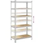 Estanterías resistentes 5 niveles 2 uds contrachapada y acero by , Industrial shelving - Ref: Foro24-3307596, Price: 111,27 €...