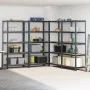Estante almacenaje 5 niveles 4 uds acero y madera contrachapada by , Industrial shelving - Ref: Foro24-3307610, Price: 238,48...