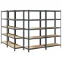 Estante almacenaje 5 niveles 4 uds acero y madera contrachapada by , Industrial shelving - Ref: Foro24-3307610, Price: 238,48...