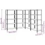 Estante almacenaje 5 niveles 4 uds acero y madera contrachapada by , Industrial shelving - Ref: Foro24-3307610, Price: 238,48...