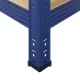Juego de 2 estantes de 5 niveles acero azul y madera industrial by , Industrial shelving - Ref: Foro24-3307625, Price: 129,01...