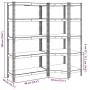 Juego de 2 estantes de 5 niveles acero azul y madera industrial by , Industrial shelving - Ref: Foro24-3307625, Price: 129,01...
