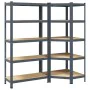 Juego 2 estantes 5 niveles acero antracita y madera industrial von , Industrieregale - Ref: Foro24-3307627, Preis: 131,26 €, ...
