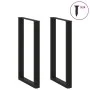 Patas de mesa de centro forma U 2uds acero negro 60x(100-101)cm de , Patas para mesas - Ref: Foro24-4013236, Precio: 134,32 €...