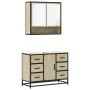 Set de muebles de baño 2 pzas madera contrachapada roble Sonoma von , Badezimmermöbel - Ref: Foro24-3300931, Preis: 192,11 €,...