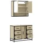 Set de muebles de baño 2 pzas madera contrachapada roble Sonoma von , Badezimmermöbel - Ref: Foro24-3300931, Preis: 192,11 €,...