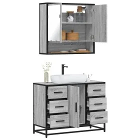 Set de muebles de baño 2 pzas madera contrachapada gris sonoma von , Badezimmermöbel - Ref: Foro24-3300933, Preis: 202,51 €, ...