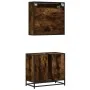 Set de muebles baño 2 pzas madera contrachapada roble ahumado by , Bathroom furniture - Ref: Foro24-3300927, Price: 164,58 €,...