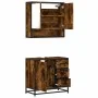 Set de muebles baño 2 pzas madera contrachapada roble ahumado by , Bathroom furniture - Ref: Foro24-3300927, Price: 164,58 €,...
