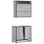 Set de muebles de baño 2 pzas madera contrachapada gris sonoma von , Badezimmermöbel - Ref: Foro24-3300888, Preis: 139,33 €, ...
