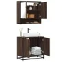 Set de muebles baño 2 pzas madera contrachapada marrón roble de , Muebles de baño - Ref: Foro24-3300919, Precio: 131,74 €, De...