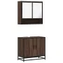 Set de muebles baño 2 pzas madera contrachapada marrón roble de , Muebles de baño - Ref: Foro24-3300919, Precio: 131,74 €, De...