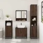 Set de muebles baño 2 pzas madera contrachapada marrón roble de , Muebles de baño - Ref: Foro24-3300919, Precio: 131,74 €, De...