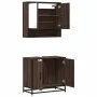 Set de muebles baño 2 pzas madera contrachapada marrón roble de , Muebles de baño - Ref: Foro24-3300919, Precio: 131,74 €, De...