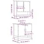 Set de muebles baño 2 pzas madera contrachapada marrón roble de , Muebles de baño - Ref: Foro24-3300919, Precio: 131,74 €, De...