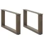 Patas de mesa centro forma U 2uds acero natural 70x(30-31) cm by , Table legs - Ref: Foro24-4013147, Price: 59,10 €, Discount: %